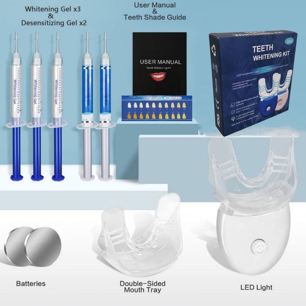 Complete Teeth Whitening Kit with 5LED Blue Light – Professional Results at Home