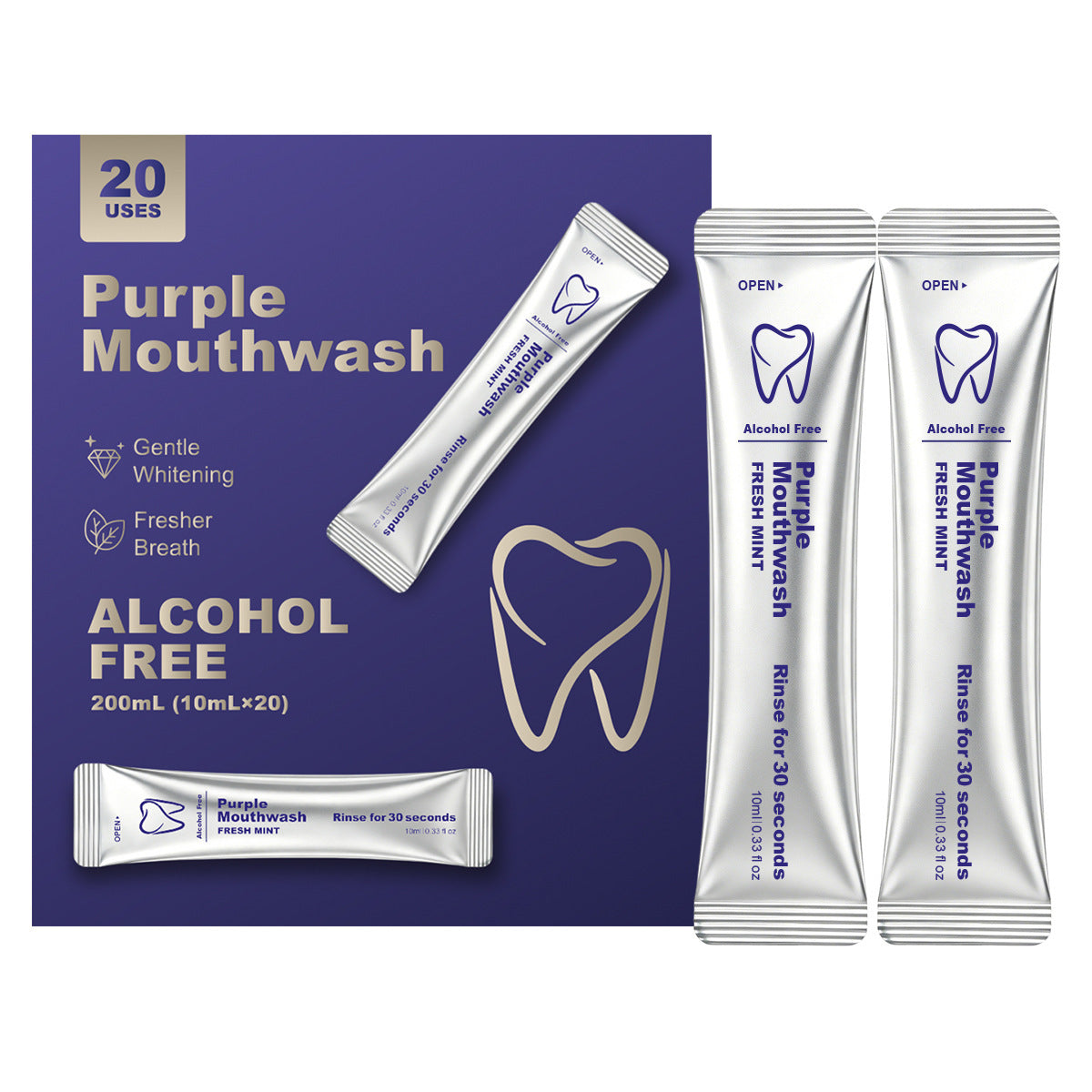 Purple mouthwash