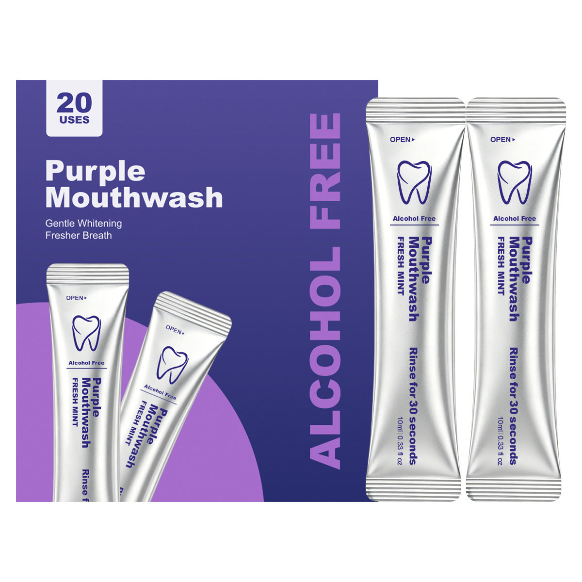 Purple mouthwash