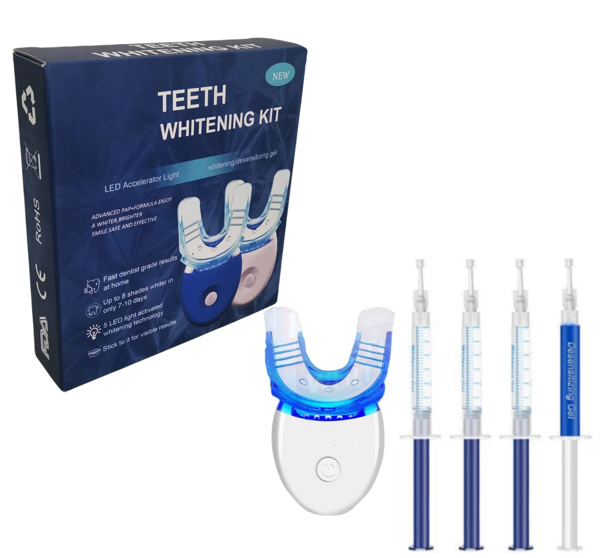 Complete Teeth Whitening Kit with 5LED Blue Light – Professional Results at Home