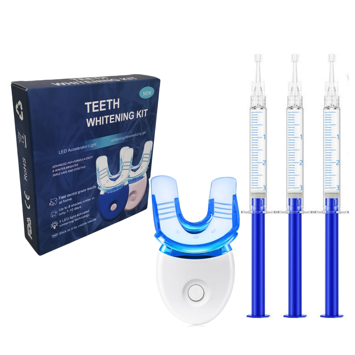 Complete Teeth Whitening Kit with 5LED Blue Light – Professional Results at Home